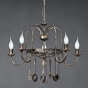 Люстра Vitaluce V1372 V1372/5 цвет плафона/подвески Черный, Золото, цвет арматуры Черный, Золото-1