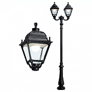 Фонарный столб Fumagalli Simon U33.202.R20.AXH27 цвет плафона/подвески Прозрачный, цвет арматуры Черный