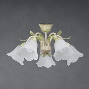 Люстра на штанге Vitaluce V1451 V1451/5PL цвет плафона/подвески Белый, цвет арматуры Бежевый, Золото-1