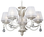 Люстра Vitaluce V1471 V1471-0/5 цвет плафона/подвески Белый, Прозрачный, цвет арматуры Бежевый