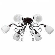 Люстра Vitaluce V1472 V1472/6PL цвет плафона/подвески Белый, цвет арматуры Коричневый