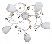 Люстра Vitaluce V1538 V1538/5PL цвет плафона/подвески Белый, цвет арматуры Белый, Золото