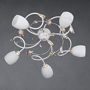 Люстра Vitaluce V1538 V1538/5PL цвет плафона/подвески Белый, цвет арматуры Белый, Золото-1