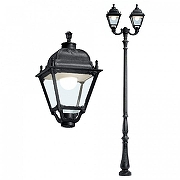 Фонарный столб Fumagalli Simon U33.205.R20.AXH27 цвет плафона/подвески Прозрачный, цвет арматуры Черный