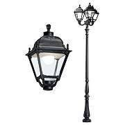 Фонарный столб Fumagalli Simon U33.205.R30.AXH27 цвет плафона/подвески Прозрачный, цвет арматуры Черный