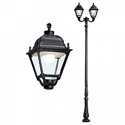 Фонарный столб Fumagalli Simon U33.208.M20.AXH27 цвет плафона/подвески Прозрачный, цвет арматуры Черный