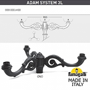 Фонарный столб Fumagalli Simon U33.208.M30.AXH27 цвет плафона/подвески Прозрачный, цвет арматуры Черный-4