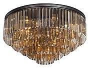 Люстра Vitaluce V5154 V1807-1/8+4+4+1PL цвет плафона/подвески Прозрачный, цвет арматуры Черный