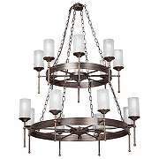 Люстра Vitaluce V1813 V1813-7/8+8 цвет плафона/подвески Белый, цвет арматуры Бронза