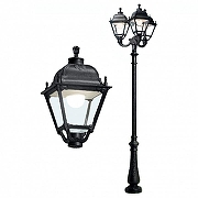 Фонарный столб Fumagalli Simon U33.202.R30.AXH27 цвет плафона/подвески Прозрачный, цвет арматуры Черный