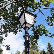 Фонарный столб Fumagalli Simon U33.205.000.AYH27 цвет плафона/подвески Опал, цвет арматуры Черный-6