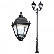 Фонарный столб Fumagalli Simon U33.205.M20.AXH27 цвет плафона/подвески Прозрачный, цвет арматуры Черный