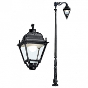 Фонарный столб Fumagalli Simon U33.208.M10.AXH27 цвет плафона/подвески Прозрачный, цвет арматуры Черный