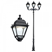 Фонарный столб Fumagalli Simon U33.208.M21.AXH27 цвет плафона/подвески Прозрачный, цвет арматуры Черный