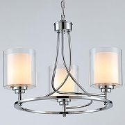 Люстра Moderli Maximilian V2524-3P цвет плафона/подвески Белый, Прозрачный, цвет арматуры Хром