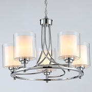 Люстра Moderli Maximilian V2525-5P цвет плафона/подвески Белый, Прозрачный, цвет арматуры Хром