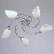 Люстра Vitaluce V3184 V3236/5PL цвет плафона/подвески Белый, цвет арматуры Хром-1