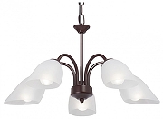 Люстра Vitaluce V3335 V3335/5 цвет плафона/подвески Белый, цвет арматуры Коричневый