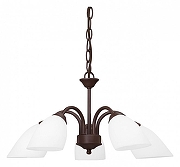 Люстра Vitaluce V3335 V3335/5 цвет плафона/подвески Белый, цвет арматуры Коричневый-1