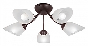 Люстра Vitaluce V3184 V3404/5PL цвет плафона/подвески Белый, цвет арматуры Коричневый
