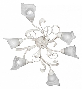 Люстра Vitaluce V3747 V3747-0/6PL цвет плафона/подвески Белый, цвет арматуры Бежевый, Белый, Золото