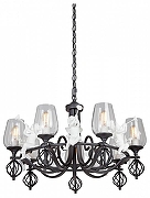 Люстра Vitaluce V3755-1/7 цвет плафона/подвески Прозрачный, цвет арматуры Черный-1