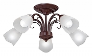 Люстра на штанге Vitaluce V3878 V3878-7/5PL цвет плафона/подвески Белый, цвет арматуры Коричневый