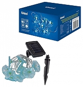 Гирлянда на солнечных батареях Uniel USL-S UL-00009375 цвет плафона/подвески Голубой, цвет арматуры Черный-1