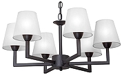 Люстра Vitaluce V3939 V3939-1/6 цвет плафона/подвески Белый, цвет арматуры Черный