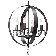 Люстра на штанге Vitaluce V4256 V4256-1/4PL цвет плафона/подвески Прозрачный, цвет арматуры Черный-1