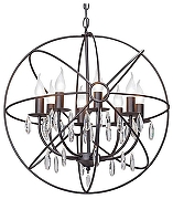 Люстра Vitaluce 4373 V4373-1/8 цвет плафона/подвески Прозрачный, цвет арматуры Черный