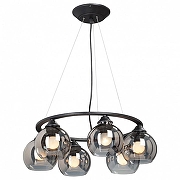 Люстра Vitaluce Шарики V4481-1/6S цвет плафона/подвески Светло-серый, цвет арматуры Черный-1