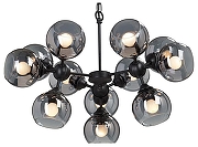 Люстра Vitaluce Шарики V4484-1/12 цвет плафона/подвески Светло-серый, цвет арматуры Черный