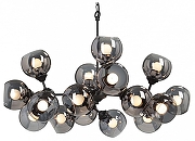 Люстра Vitaluce Шарики V4484-1/16 цвет плафона/подвески Дымчатый, цвет арматуры Черный