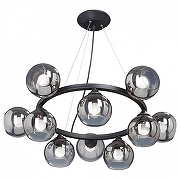 Люстра Vitaluce Шарики V4485-1/10S цвет плафона/подвески Светло-серый, цвет арматуры Черный-1
