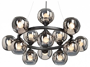 Люстра Vitaluce Шарики V4485-1/15S цвет плафона/подвески Светло-серый, цвет арматуры Черный