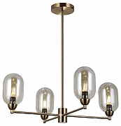 Люстра на штанге Moderli Gracy V10846-4P цвет плафона/подвески Оранжевый, цвет арматуры Золото