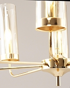 Люстра на штанге Moderli Metric V10021-8P цвет плафона/подвески Коньячный, цвет арматуры Золото-5