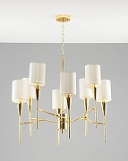 Люстра Moderli Luiza V10030-8P цвет плафона/подвески Бежевый, Белый, цвет арматуры Золото-3