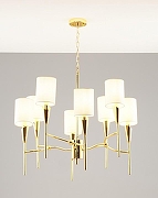 Люстра Moderli Luiza V10030-8P цвет плафона/подвески Бежевый, Белый, цвет арматуры Золото-4