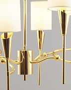 Люстра Moderli Luiza V10030-8P цвет плафона/подвески Бежевый, Белый, цвет арматуры Золото-5