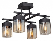 Люстра Vitaluce V4797 V4797-1/4PL цвет плафона/подвески Бежевый, цвет арматуры Черный