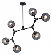 Люстра на штанге Vitaluce Шарики V4823-1/6PL цвет плафона/подвески Серый, цвет арматуры Черный