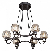 Люстра Vitaluce Шарики V4824-1/6S цвет плафона/подвески Бежевый, цвет арматуры Черный-1