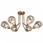 Люстра Vitaluce V4868 V4868-8/6PL цвет плафона/подвески Оранжевый, цвет арматуры Медь