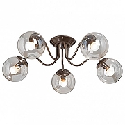 Люстра Vitaluce V4887 V4887-7/5PL цвет плафона/подвески Янтарный, цвет арматуры Черный