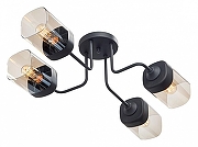 Люстра Vitaluce 4888 V4888-1/4PL цвет плафона/подвески Коньячный, цвет арматуры Черный