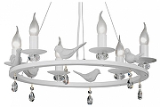 Люстра Vitaluce 4894 V4894-0/6S цвет плафона/подвески Прозрачный, цвет арматуры Белый