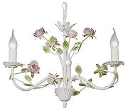 Люстра Vitaluce V1184 V1184/3 цвет плафона/подвески Зеленый, Розовый, Фиолетовый, цвет арматуры Белый