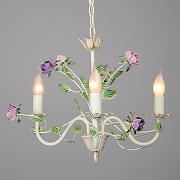 Люстра Vitaluce V1184 V1184/3 цвет плафона/подвески Зеленый, Розовый, Фиолетовый, цвет арматуры Белый-1